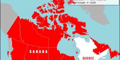 Kaart van vancouver lughawe lug kanada
