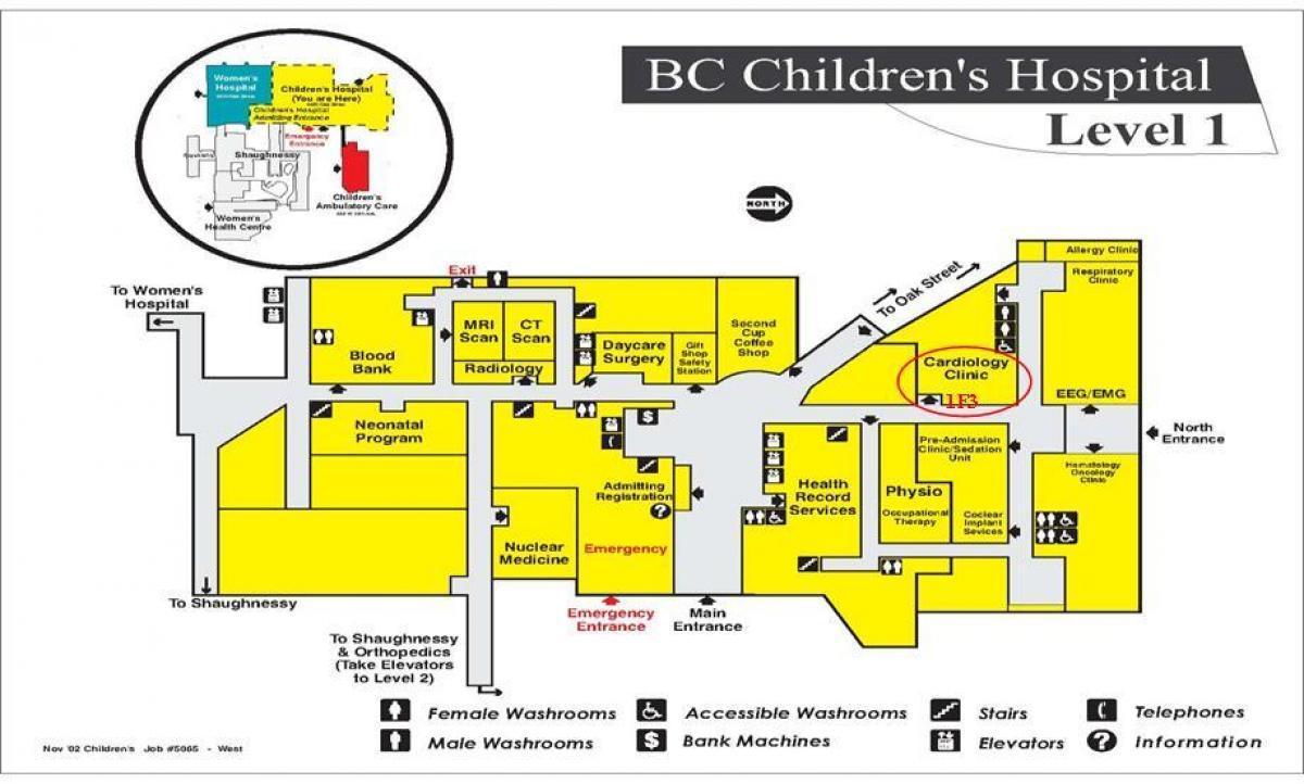 kaart van bc kinders se hospitaal
