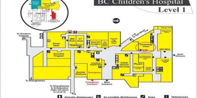 Kaart van bc kinders se hospitaal