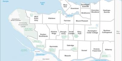 Greater vancouver area map