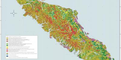 Kaart van vancouver eiland geologie