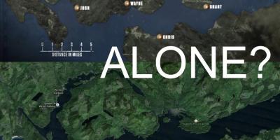 Kaart van vancouver eiland alleen