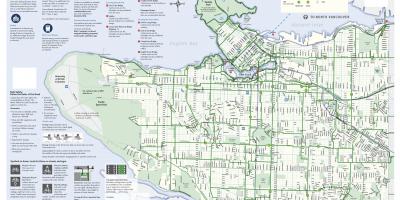 Vancouver fiets lane kaart