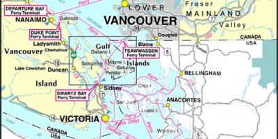 Vancouver island ferry roetes kaart